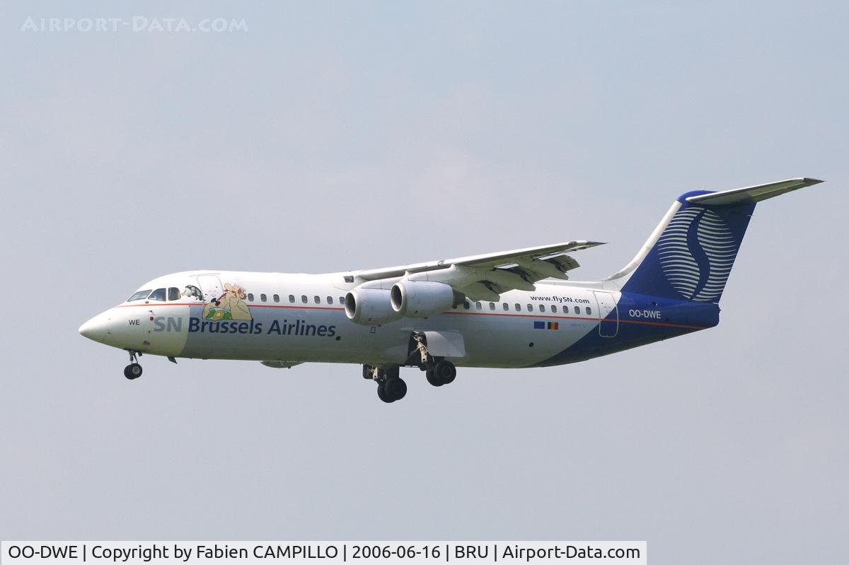 OO-DWE, 1998 British Aerospace Avro 146-RJ100 C/N E3327, Brussels Airlines