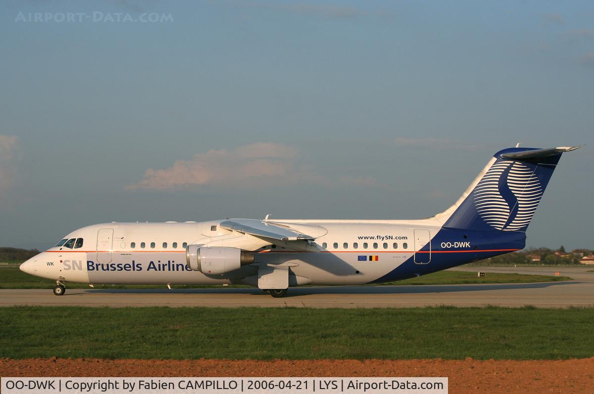 OO-DWK, 1999 British Aerospace Avro 146-RJ100 C/N E3360, Brussels Airlines