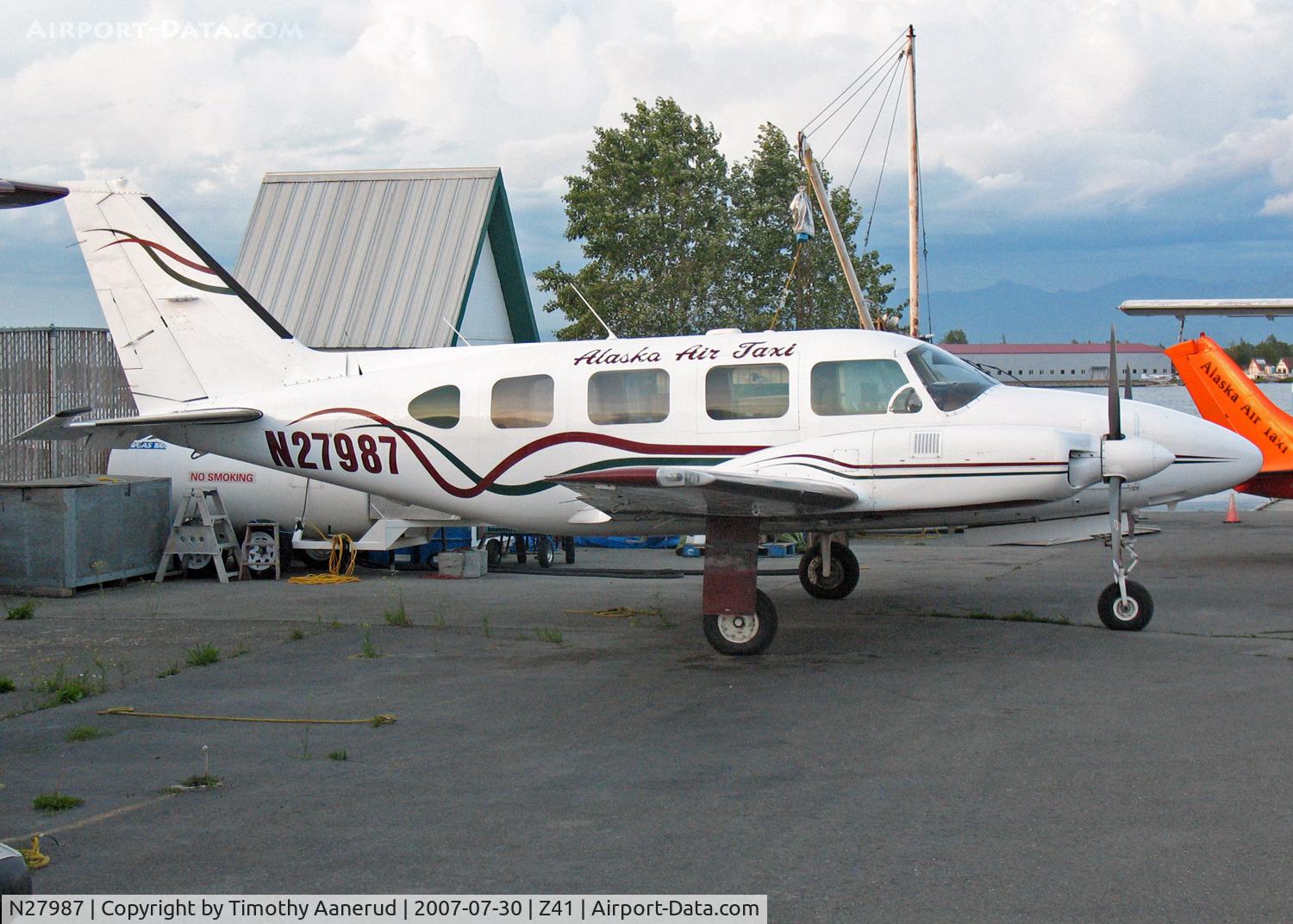 N27987, 1979 Piper PA-31-310 Navajo C/N 31-7912054, Parked by Lake Hood
