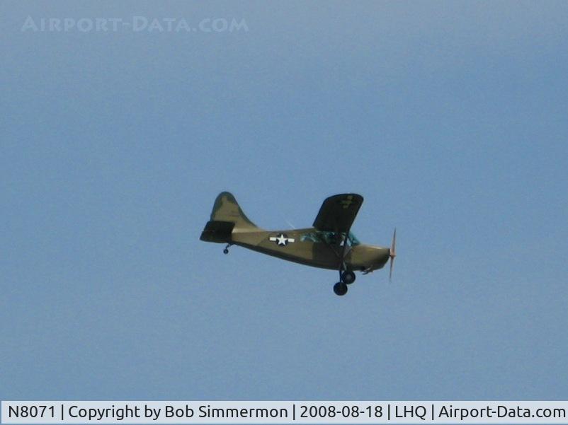 N8071, 1945 Stinson L-5E Sentinel C/N 44-18071, Convair OY-1 (L5) Sentinel at Fairfield County airshow - Lancaster, OH