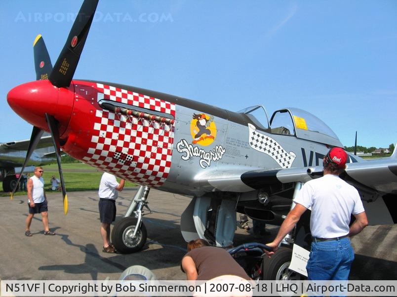 N51VF, 1945 North American F-51D Mustang C/N 45-11553, Wings of Victory Airshow - Lancaster, OH