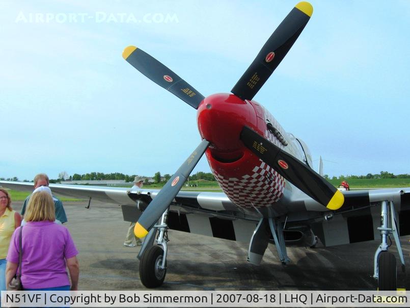 N51VF, 1945 North American F-51D Mustang C/N 45-11553, Wings of Victory Airshow - Lancaster, OH