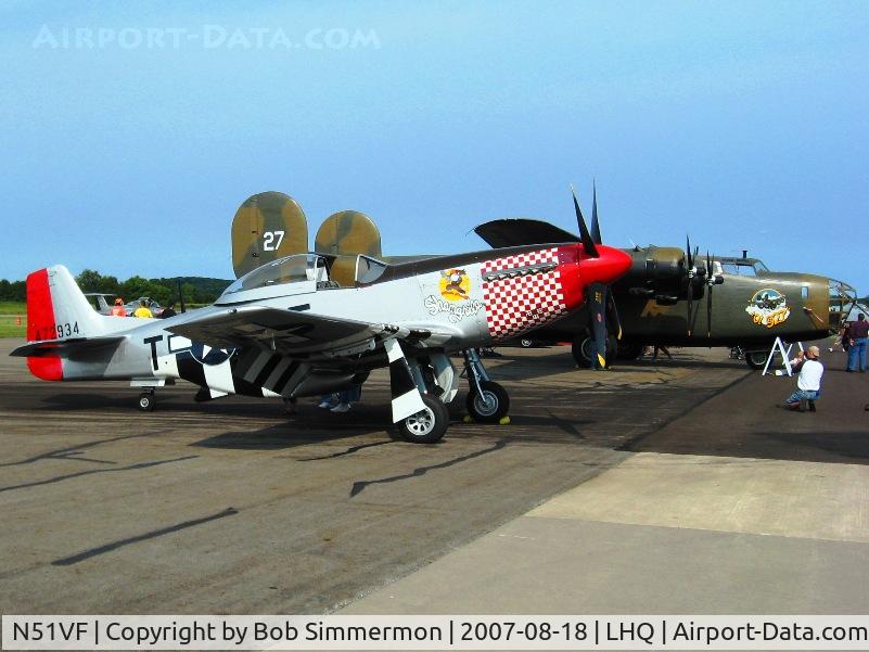 N51VF, 1945 North American F-51D Mustang C/N 45-11553, Wings of Victory Airshow - Lancaster, OH