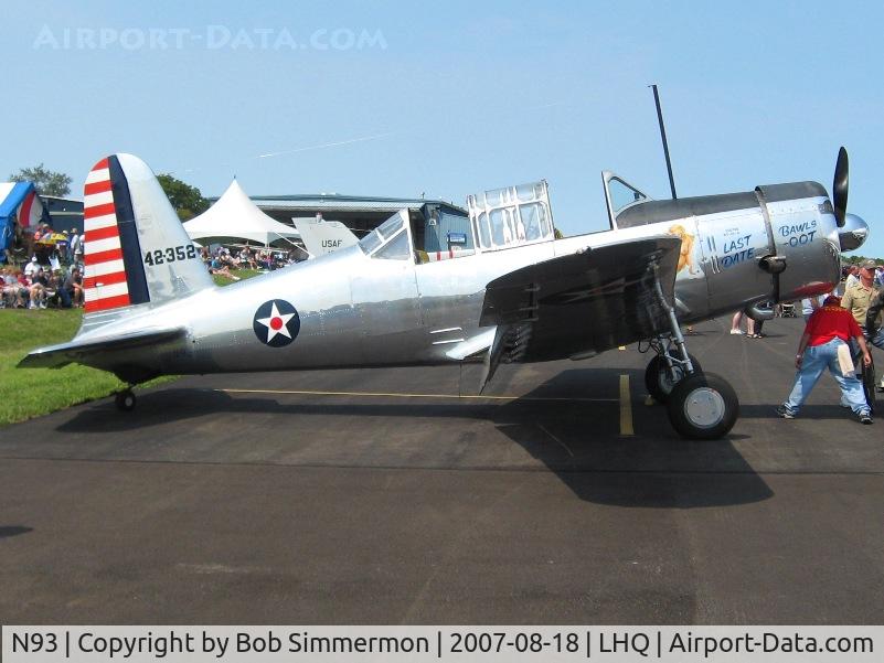 N93, 1943 Convair BT-13A Valiant C/N 9102, Wings of Victory Airshow - Lancaster, OH