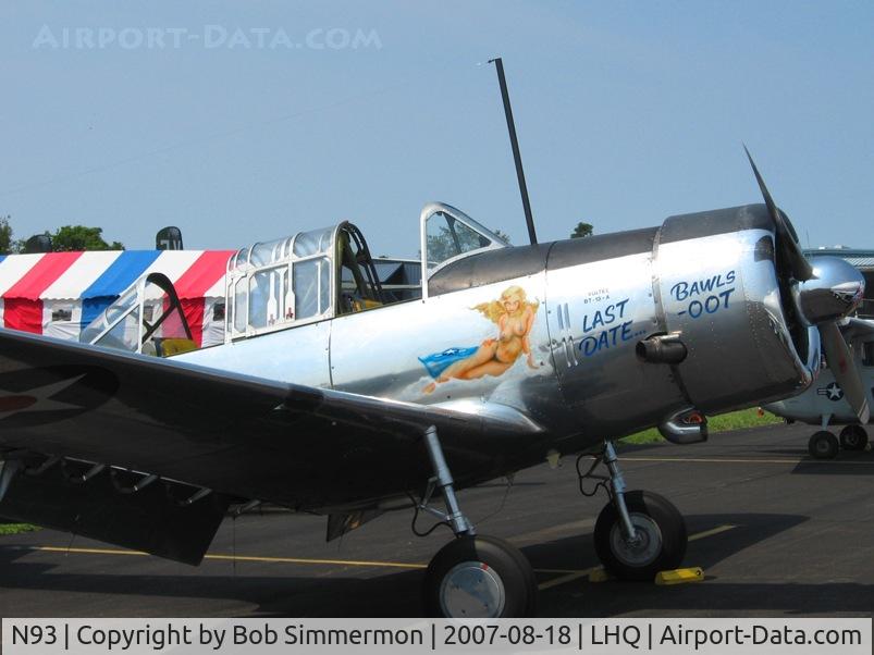 N93, 1943 Convair BT-13A Valiant C/N 9102, Wings of Victory Airshow - Lancaster, OH