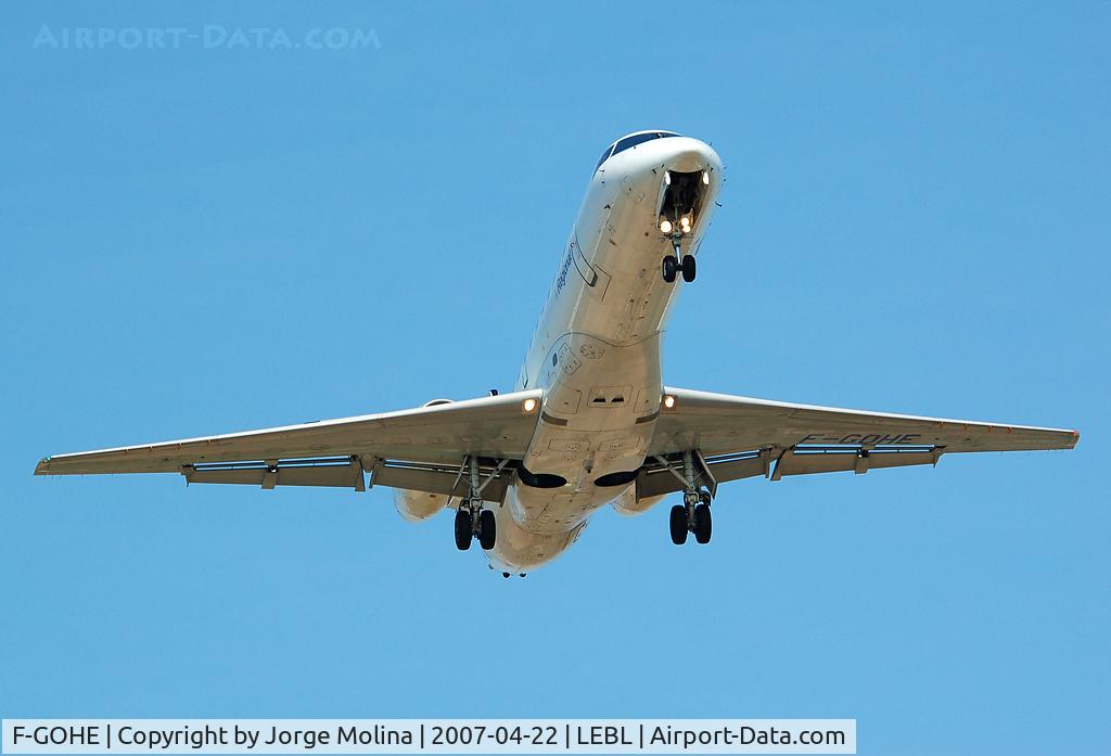 F-GOHE, 2000 Embraer ERJ-135ER (EMB-135ER) C/N 145335, Amazing approach RWY 25R.