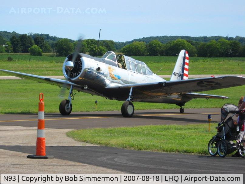 N93, 1943 Convair BT-13A Valiant C/N 9102, Wings of Victory Airshow - Lancaster, OH