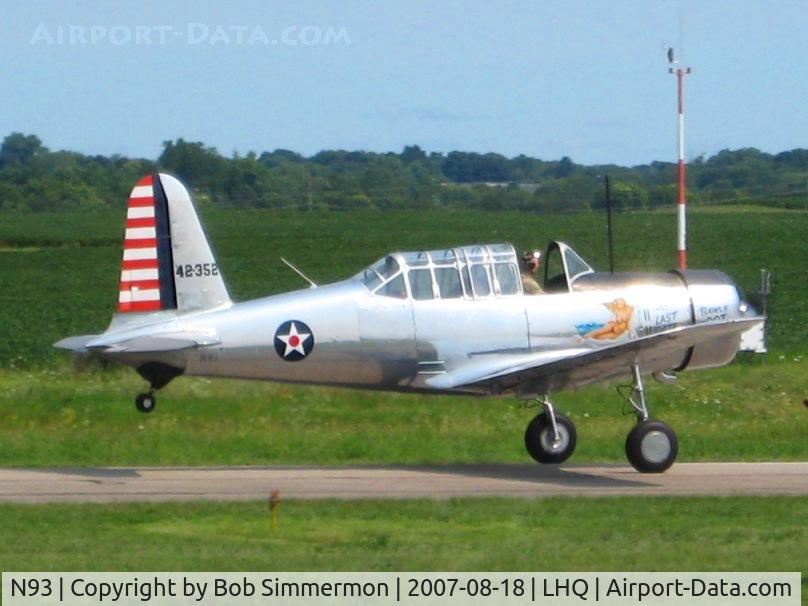N93, 1943 Convair BT-13A Valiant C/N 9102, Wings of Victory Airshow - Lancaster, OH