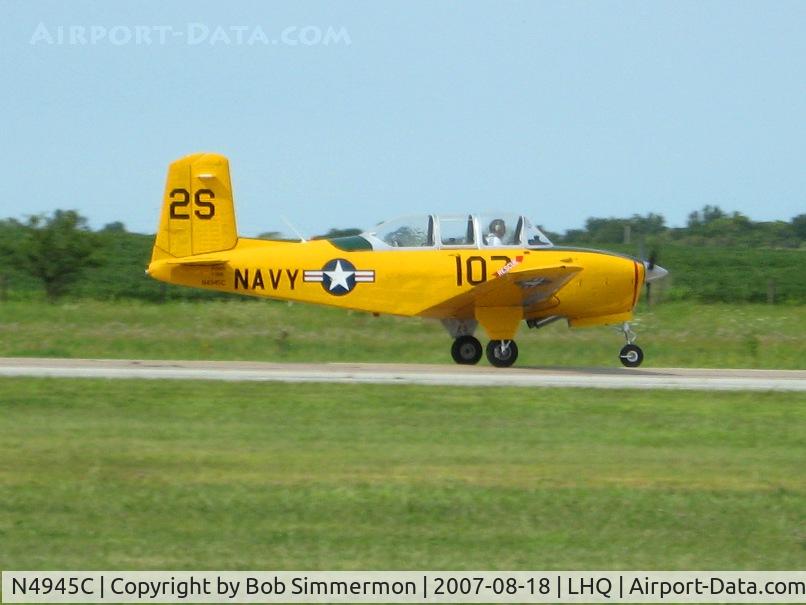 N4945C, 1956 Beech D-45 Mentor C/N BG-234, Wings of Victory Airshow - Lancaster, OH