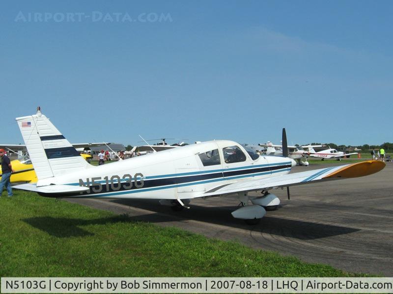 N5103G, 1967 Piper PA-28-180 Cherokee C/N 28-4004, On the ramp at Lancaster, OH