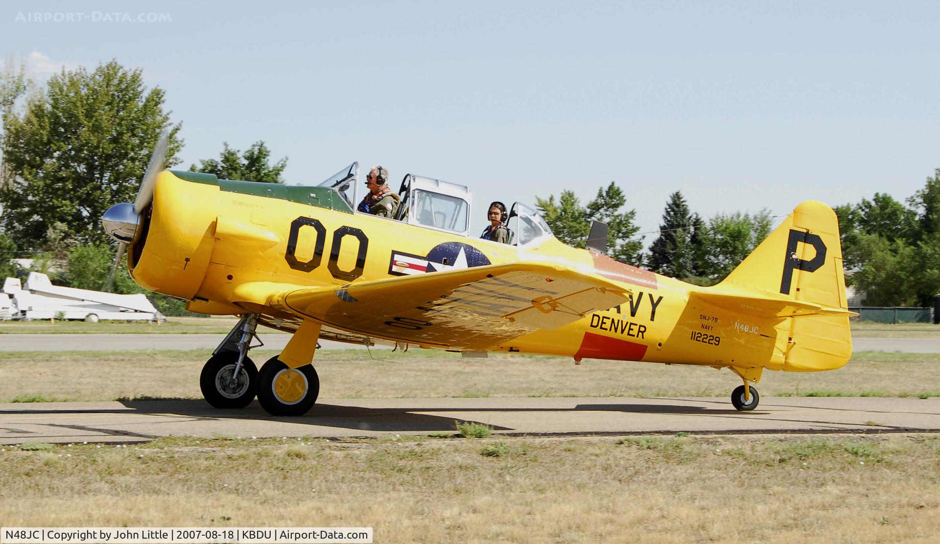 N48JC, North American AT-6G Texan Texan C/N 121-43192, SNJ taxi by at Boulder Open House