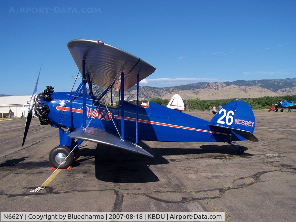 N662Y, Waco ASO C/N 3228, Waco on display at Boulder Open House