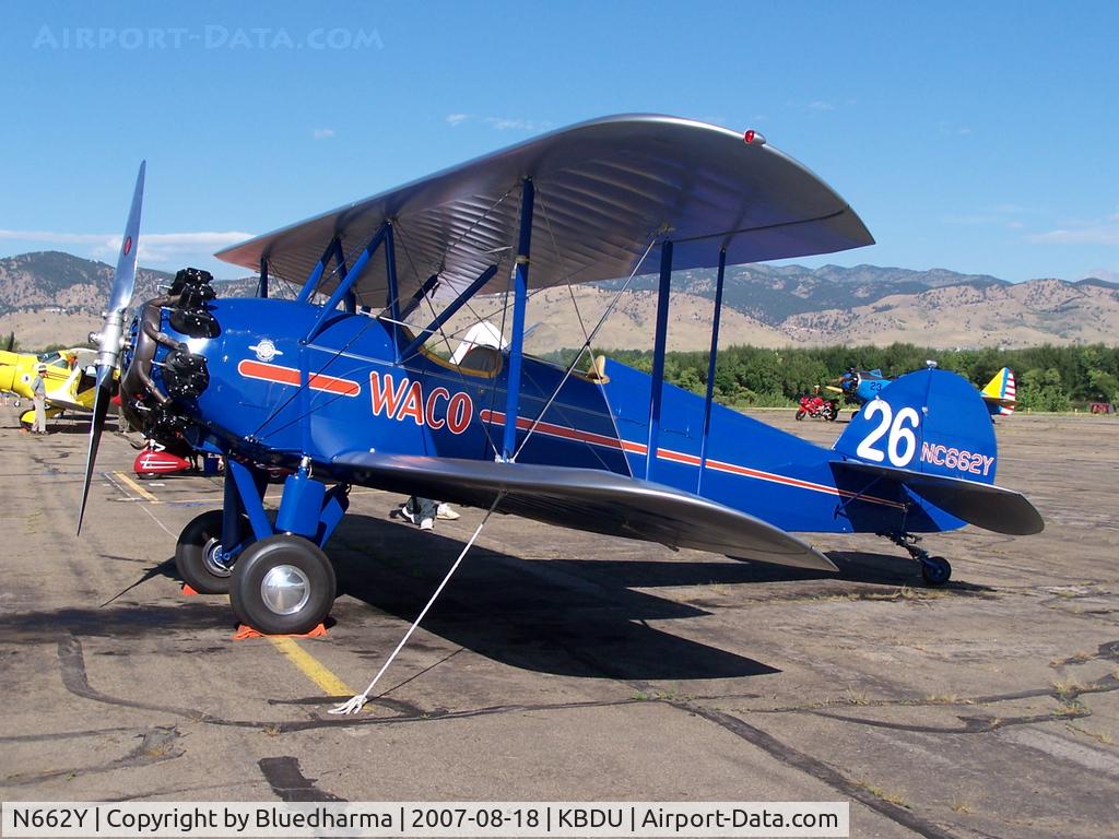 N662Y, Waco ASO C/N 3228, Waco on display at Boulder Open House