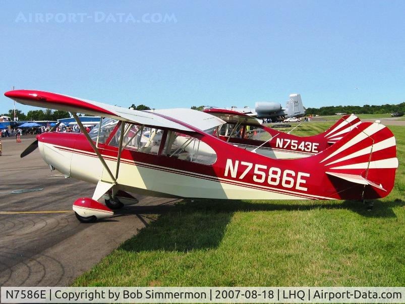 N7586E, 1958 Champion 7EC C/N 7EC-680, Attending Wings of Victory Airshow - Lancaster, OH