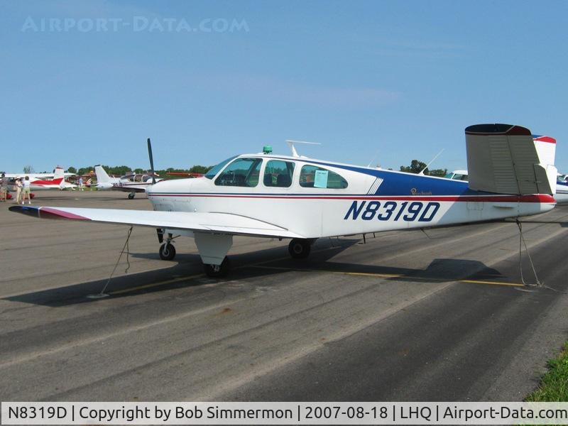 N8319D, 1958 Beech J35 Bonanza C/N D-5452, On the ramp at Lancaster, OH