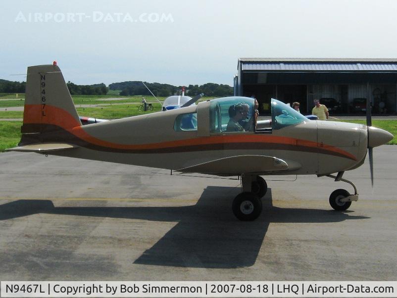 N9467L, 1971 American Aviation AA-1A Trainer C/N AA1A-0267, Attending Wings of Victory Airshow - Lancaster, OH
