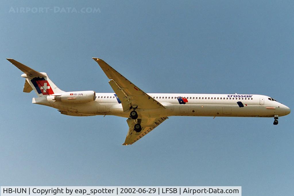 HB-IUN, 1988 McDonnell Douglas MD-83 (DC-9-83) C/N 49769, on final for runway 34