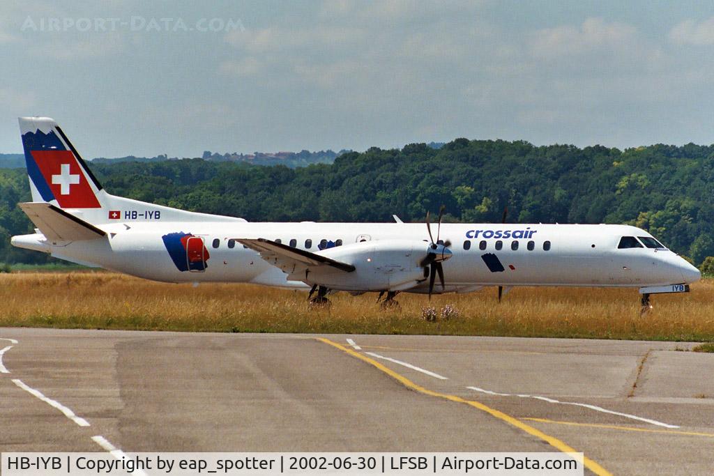 HB-IYB, 1998 Saab 2000 C/N 2000-057, on taxiway bravo