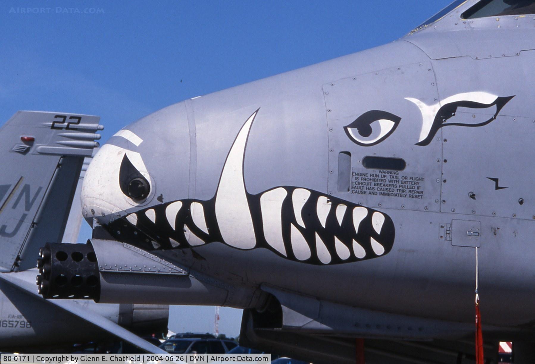 80-0171, 1980 Fairchild Republic A-10A Thunderbolt II C/N A10-0521, A Warthog up close and personal