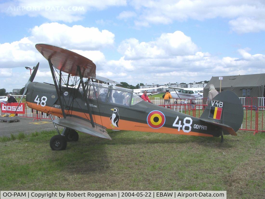 OO-PAM, 1953 Stampe-Vertongen SV-4B C/N 1190, 14 th Antwerp Stampe Fly In.Ex V-48 BAF.