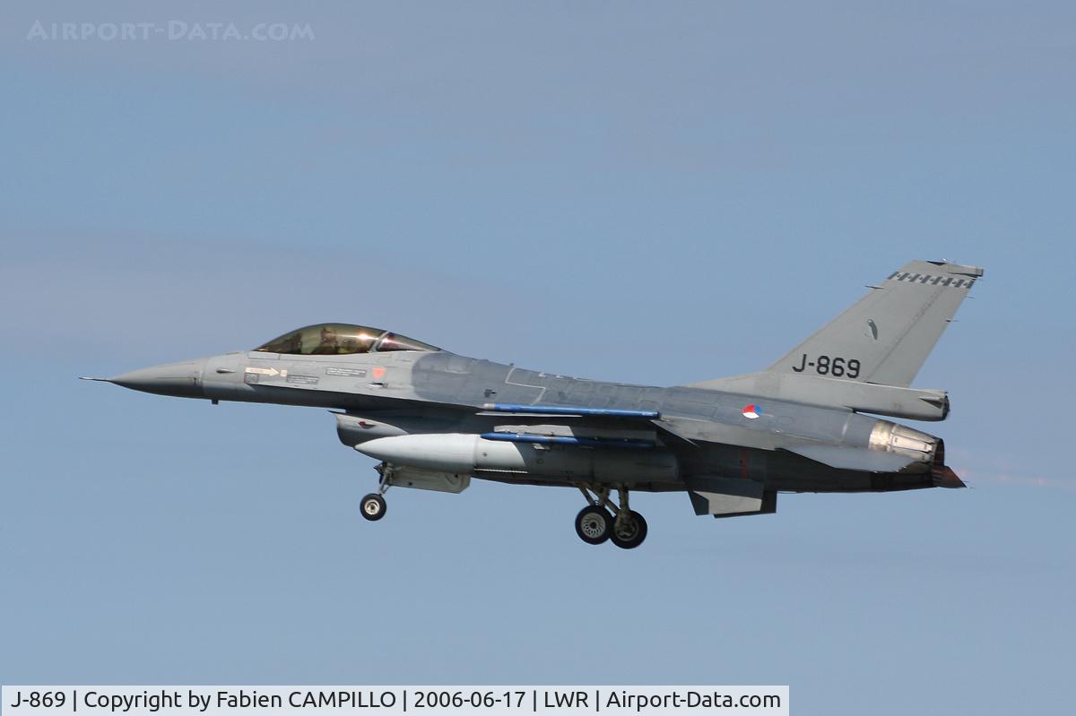J-869, Fokker F-16AM Fighting Falcon C/N 6D-86, F-16AM 6D-86