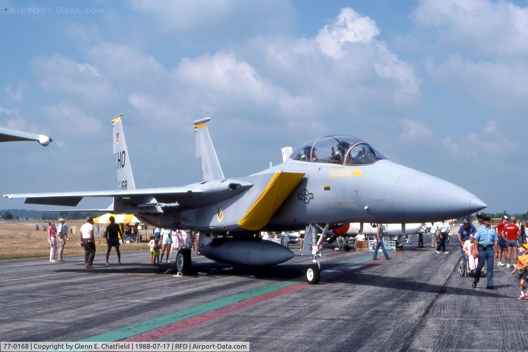 77-0168, 1977 McDonnell Douglas F-15B Eagle C/N 0444/B059, F-15B at the Rockford Air Show