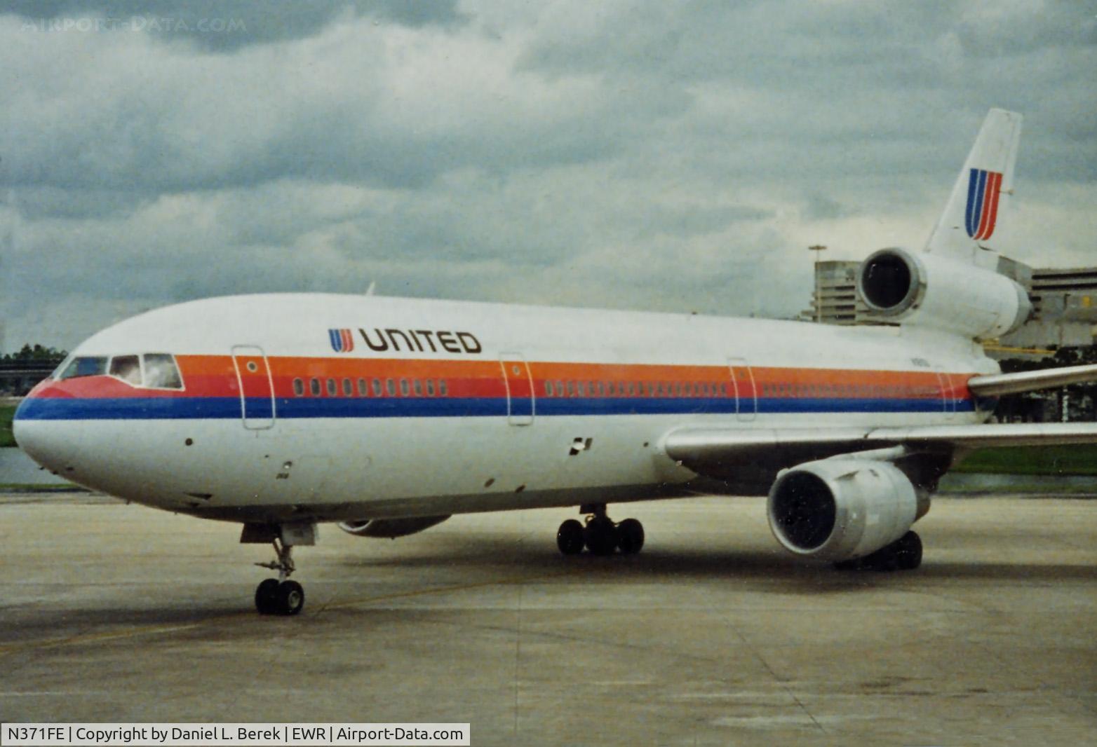 N371FE, 1972 McDonnell Douglas MD-10-10F C/N 46609, Before becoming N371FE with FedEx, this handsome DC-10 flew with United since her delivery in 1972.