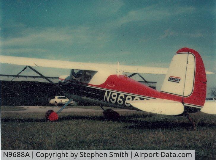 N9688A, 1950 Cessna 140A C/N 15409, Pre-crash rear view