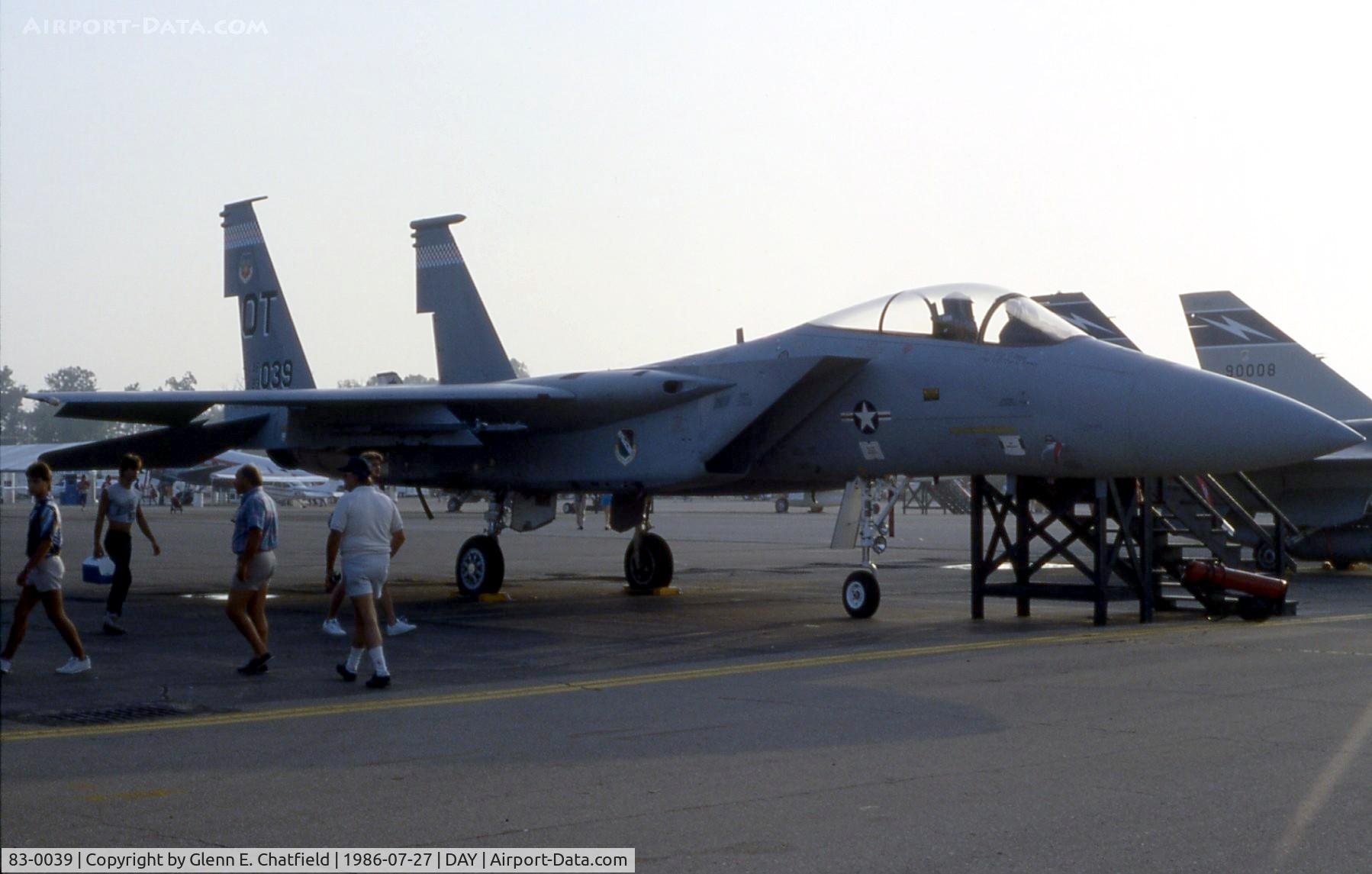 83-0039, 1983 McDonnell Douglas F-15C Eagle C/N 0899/C299, F-15C at the Dayton International Air Show