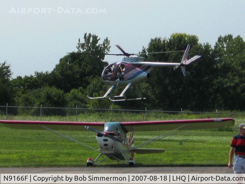 N9166F, 1973 Hughes 369HS C/N 830510S, Taking rides at Wings of Victory air show - Lancaster, OH