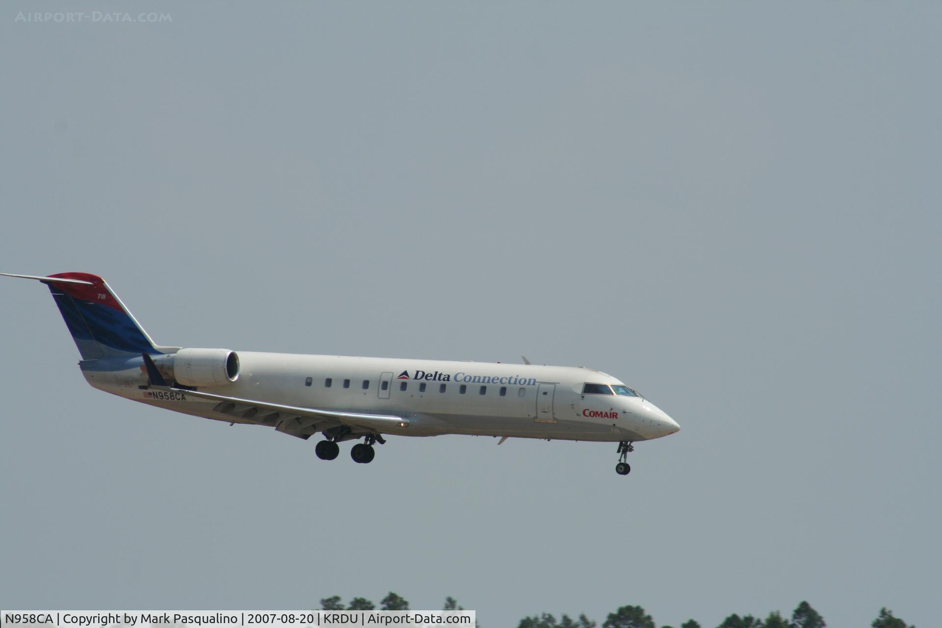 N958CA, 1996 Canadair CRJ-100ER (CL-600-2B19) C/N 7111, CL-600-2B19