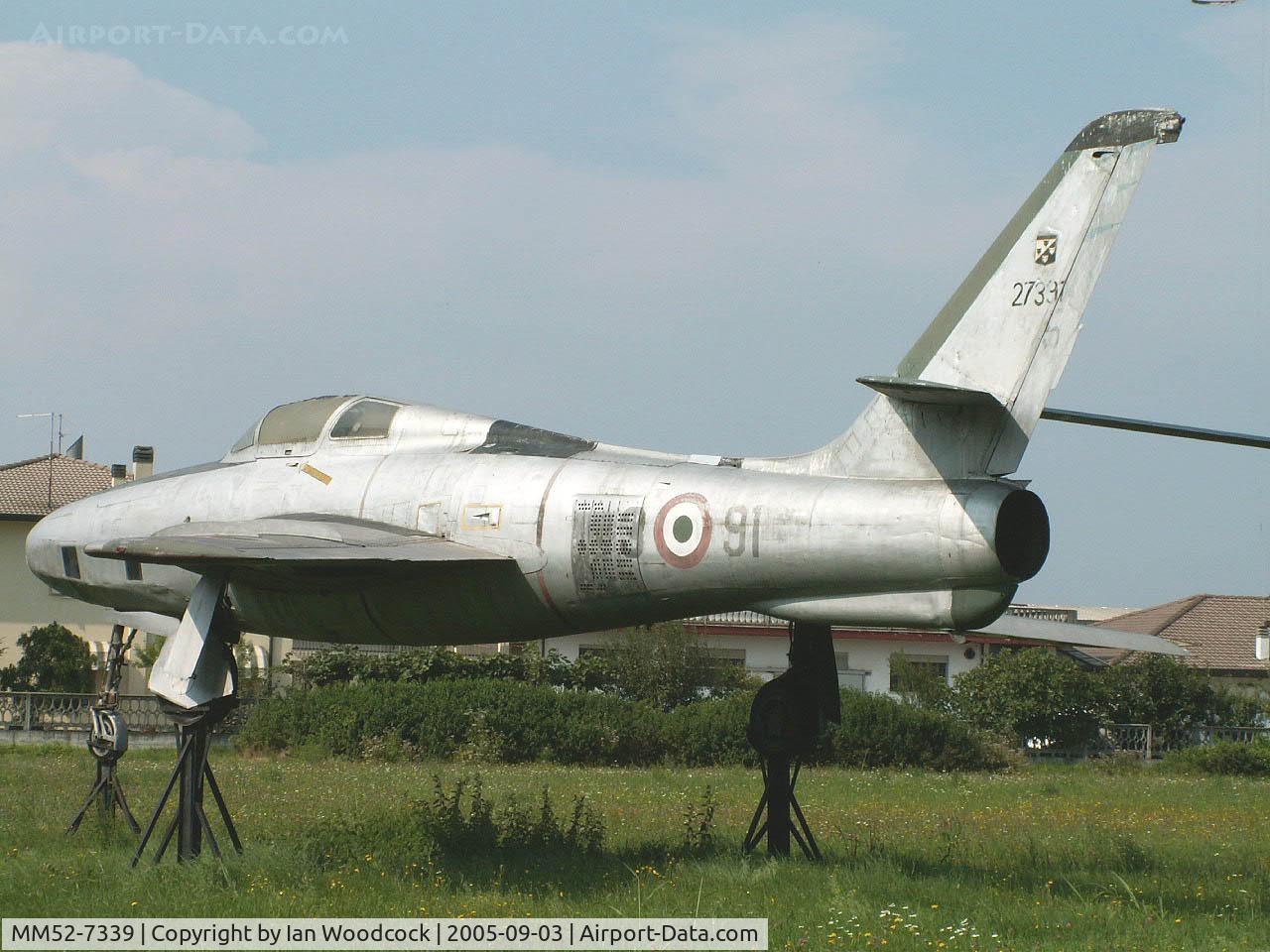 MM52-7339, 1952 Republic RF-84F Thunderflash C/N 330 (52-7339), Republic RF-84F/Preserved/Carrara San Giorgio (Composite aircraft with parts from MM53-6730 and MM53-6827)