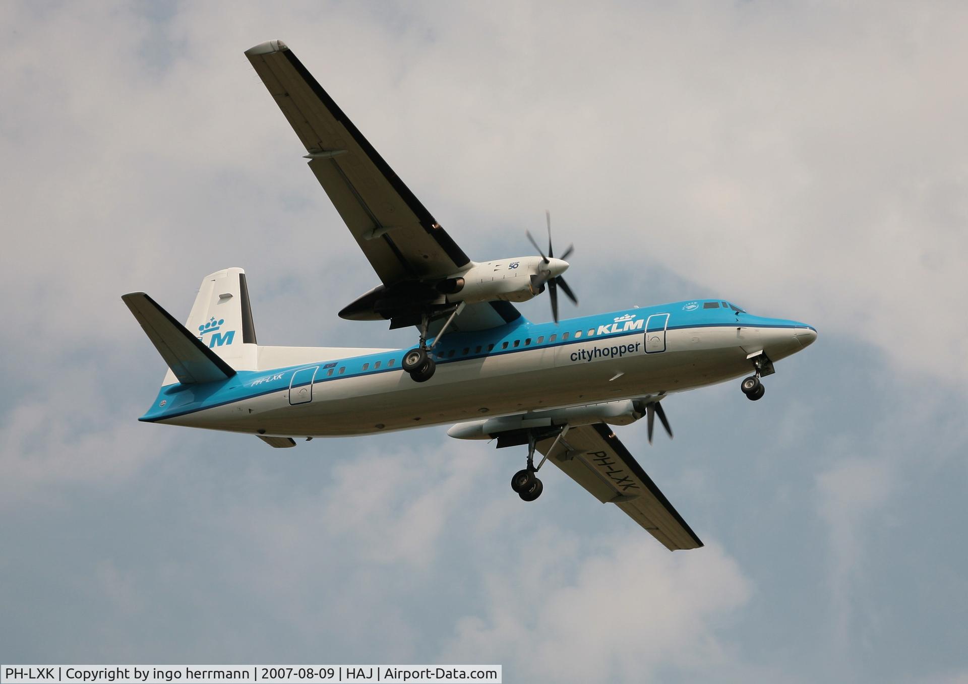 PH-LXK, 1993 Fokker 50 C/N 20271, Fokker50