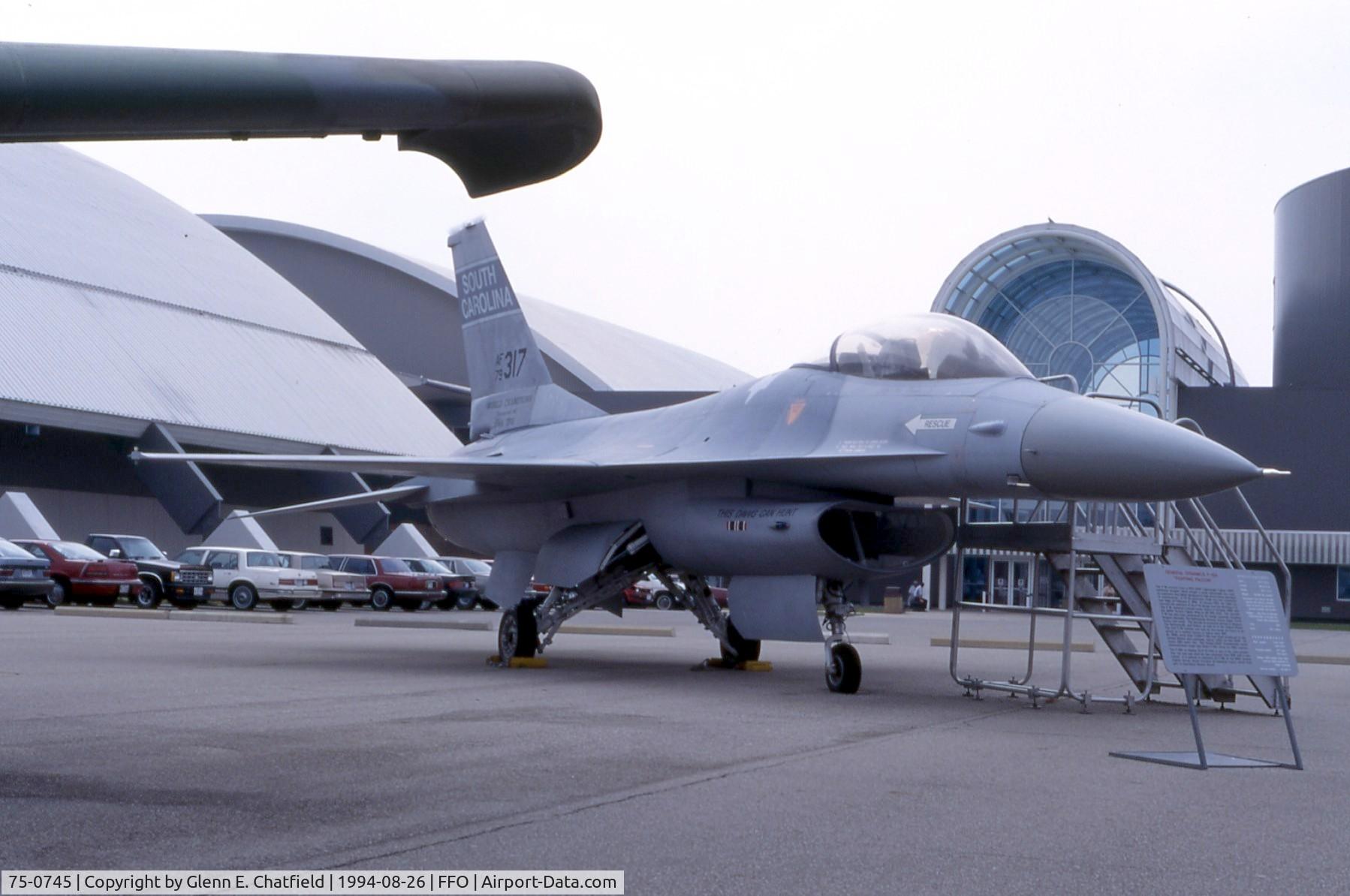 75-0745, 1977 General Dynamics YF-16A Fighting Falcon C/N 61-1, YF-16A at the National Museum of the U.S. Air Force.  Now a traveling recruiting display.