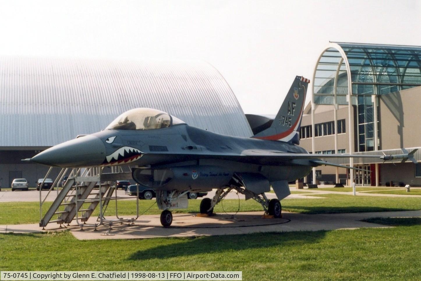 75-0745, 1977 General Dynamics YF-16A Fighting Falcon C/N 61-1, YF-16A at the National Museum of the U.S. Air Force. Now a traveling recruiting display.
