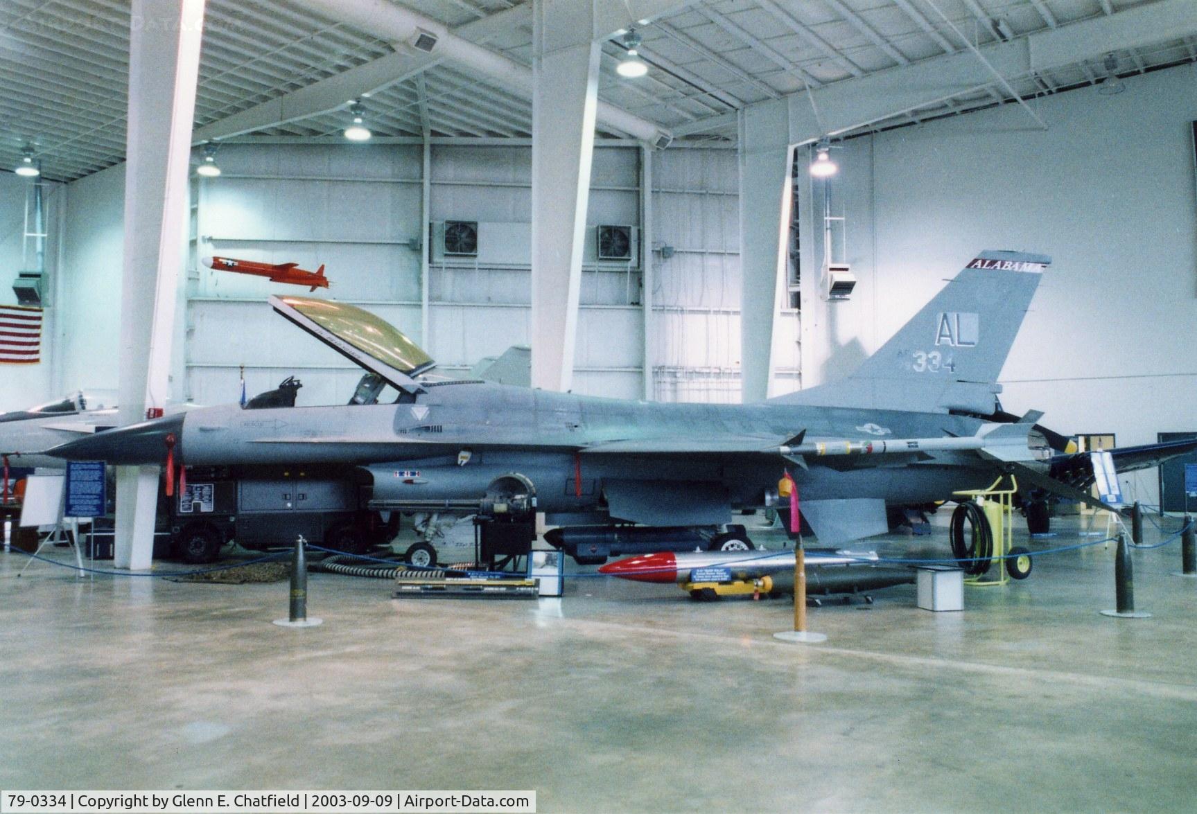 79-0334, 1979 General Dynamics F-16A Fighting Falcon C/N 61-119, F-16A at the Battleship Alabama Memorial