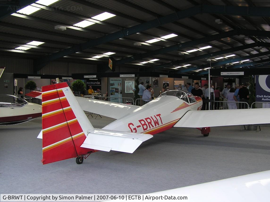 G-BRWT, 1990 Scheibe SF-25C Falke C/N 44480, SF25 hangared at Aero Expo Show at Booker