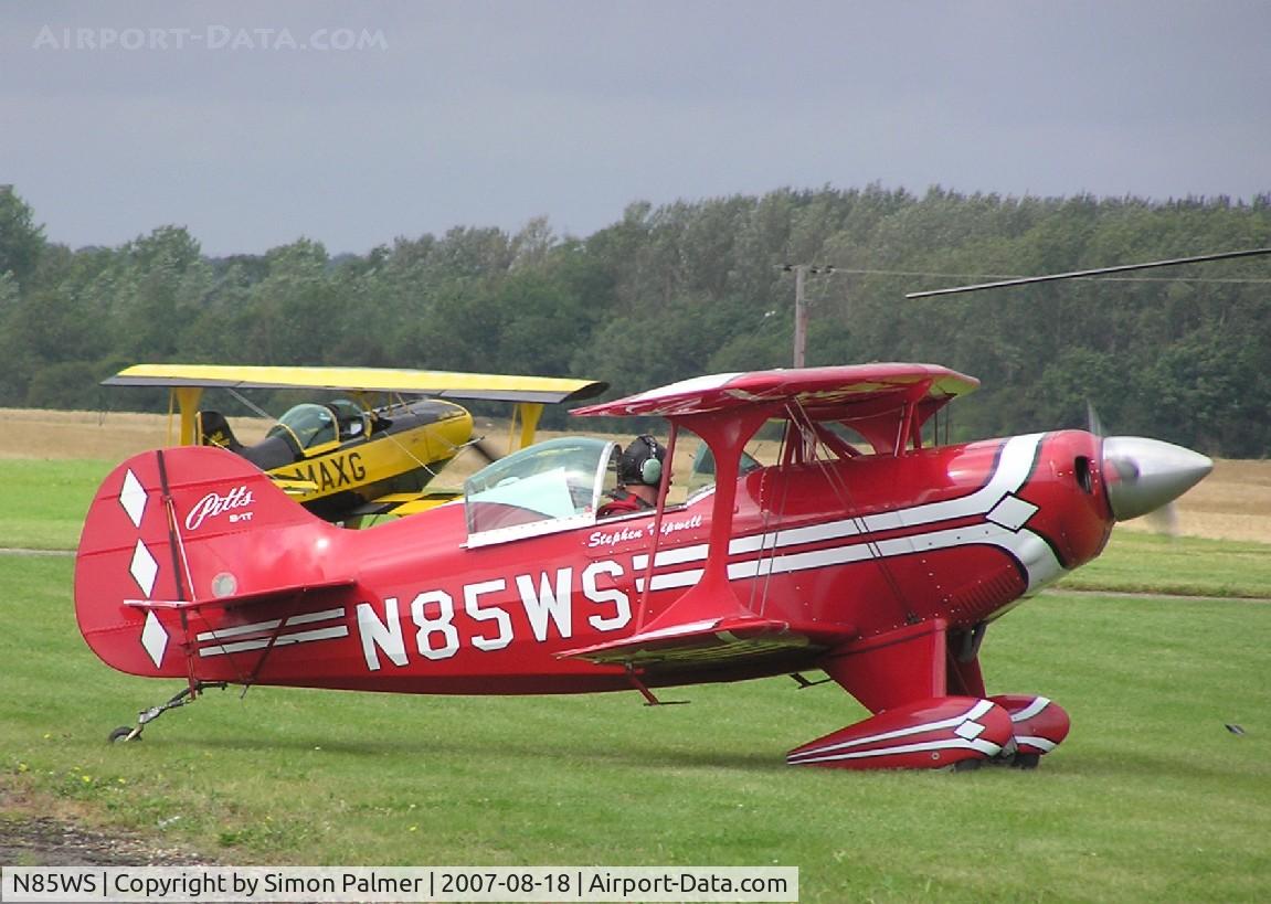 N85WS, 1985 Christen Pitts S-1T C/N 1028, Pitts Special taxiing in at Conington