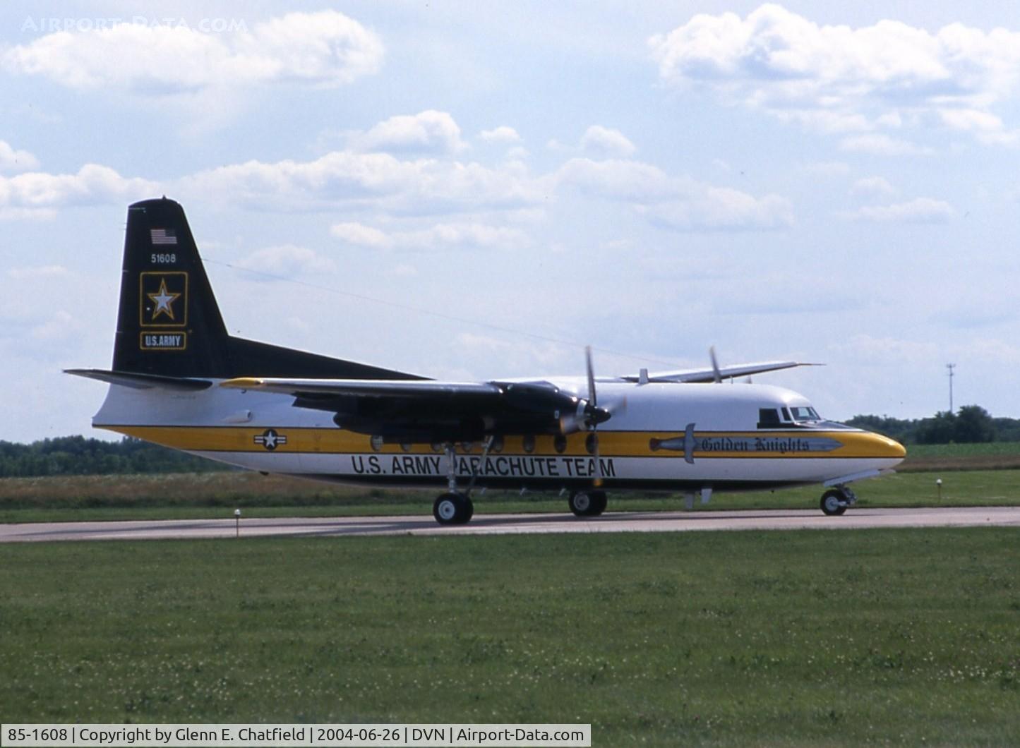 85-1608, 1984 Fokker C-31A (F27-400M) Troopship C/N 10668, C-31A at the Quad Cities Air Show