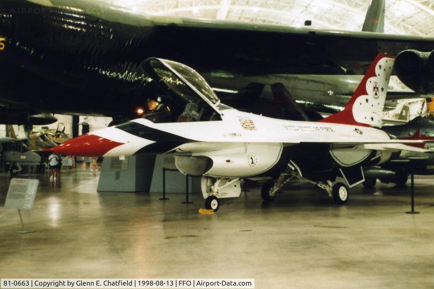 81-0663, 1981 General Dynamics F-16A Fighting Falcon C/N 61-344, F-16A at the National Museum of the U.S. Air Force