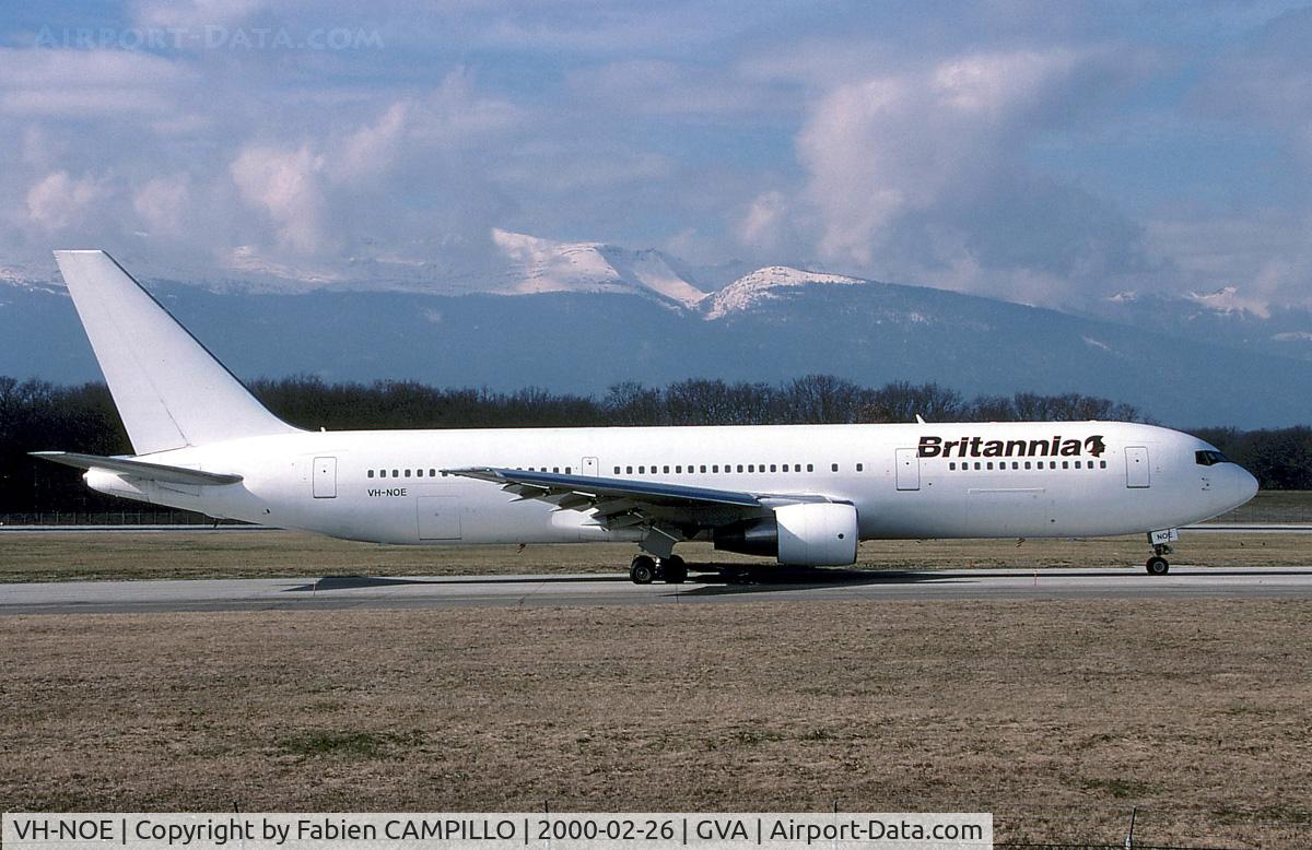 VH-NOE, 1993 Boeing 767-33A C/N 25535, Britannia