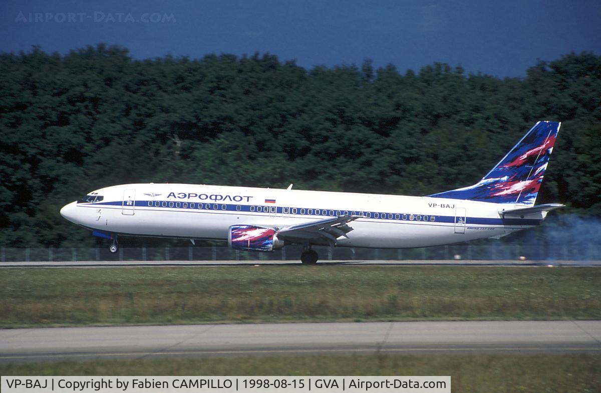 VP-BAJ, 1998 Boeing 737-4M0 C/N 29203, Aeroflot