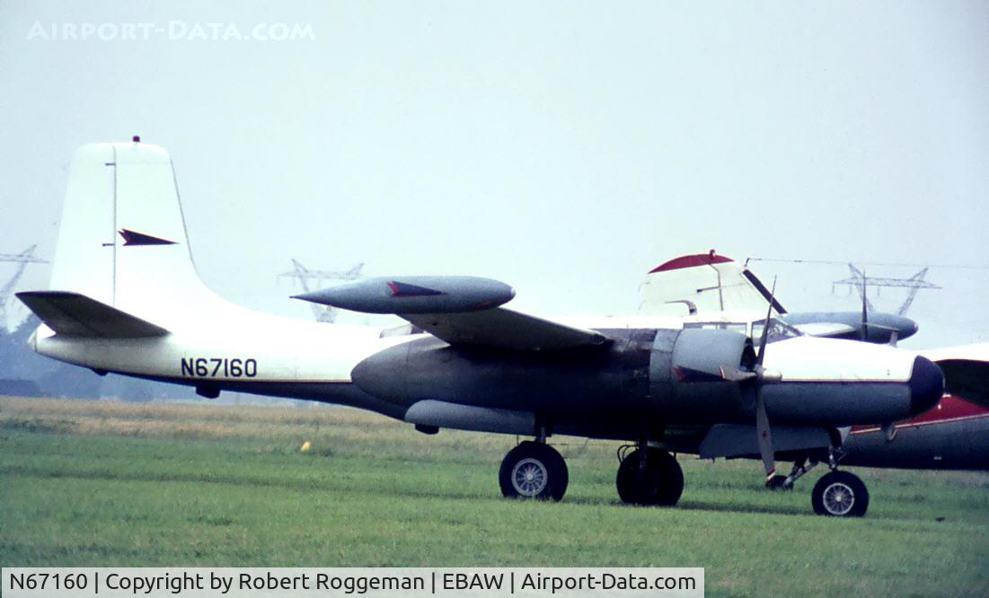 N67160, 1945 Douglas A-26B Invader Invader C/N 28044, Impounded and since 1979 in Brussels Air Museum.1970's.