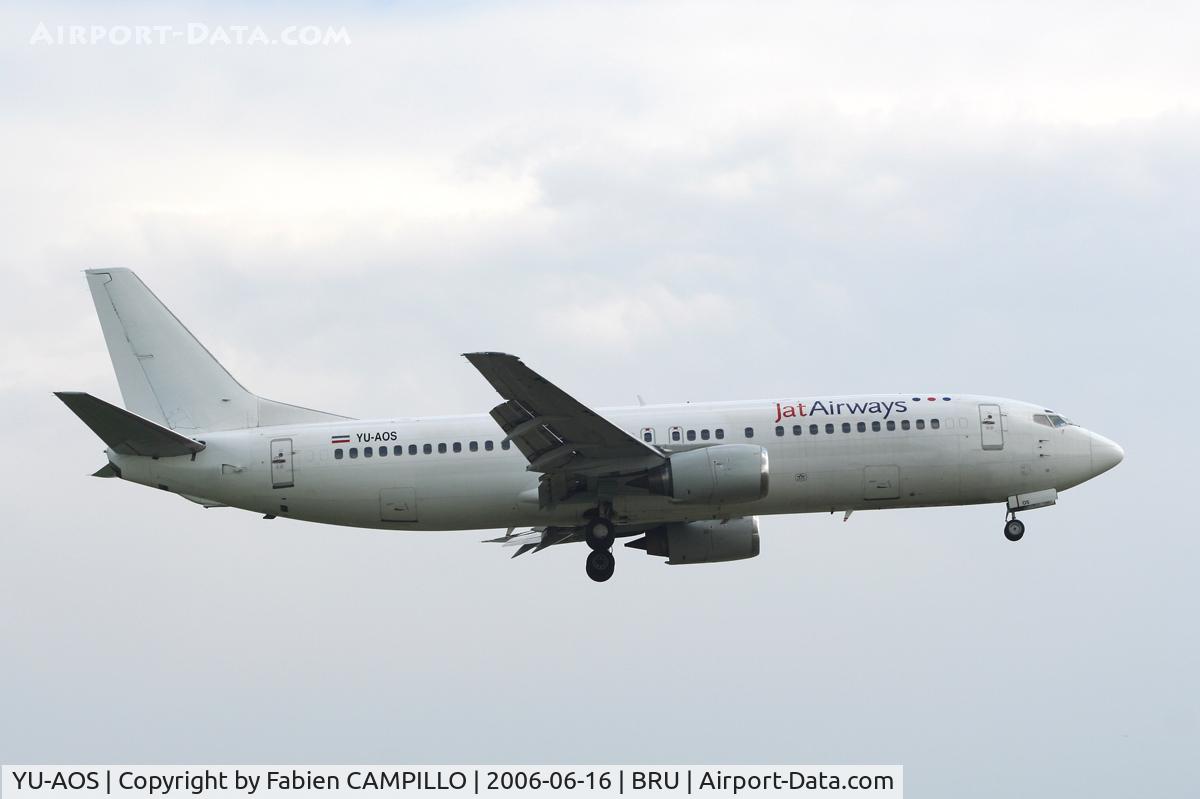 YU-AOS, 1989 Boeing 737-4B7 C/N 24551, Jat Airways