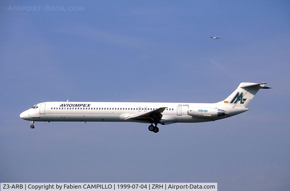 Z3-ARB, 1981 McDonnell Douglas MD-81 (DC-9-81) C/N 48046, Avioimpex