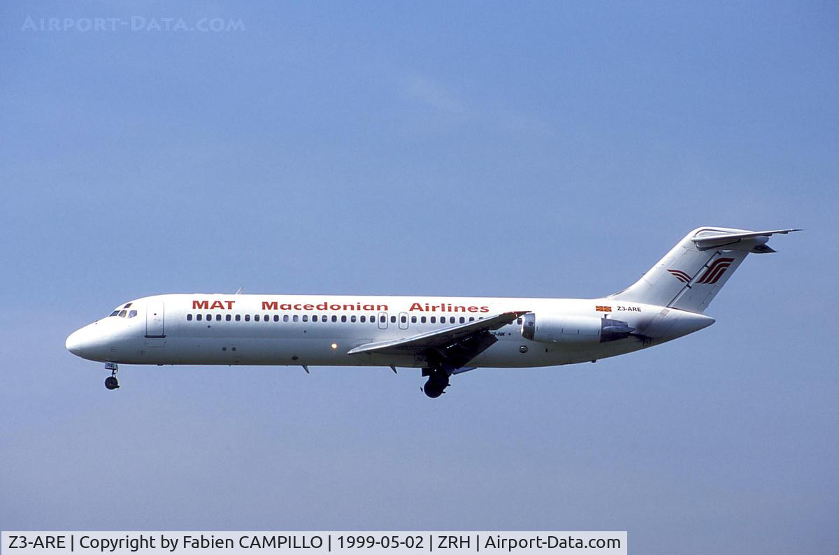 Z3-ARE, 1973 Douglas DC-9-32 C/N 47567, MAT Macedonian Airlines