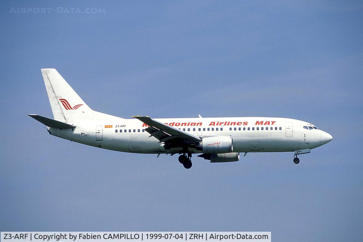 Z3-ARF, 1986 Boeing 737-3H9 C/N 23716/1321, MAT Macedonian Airlines