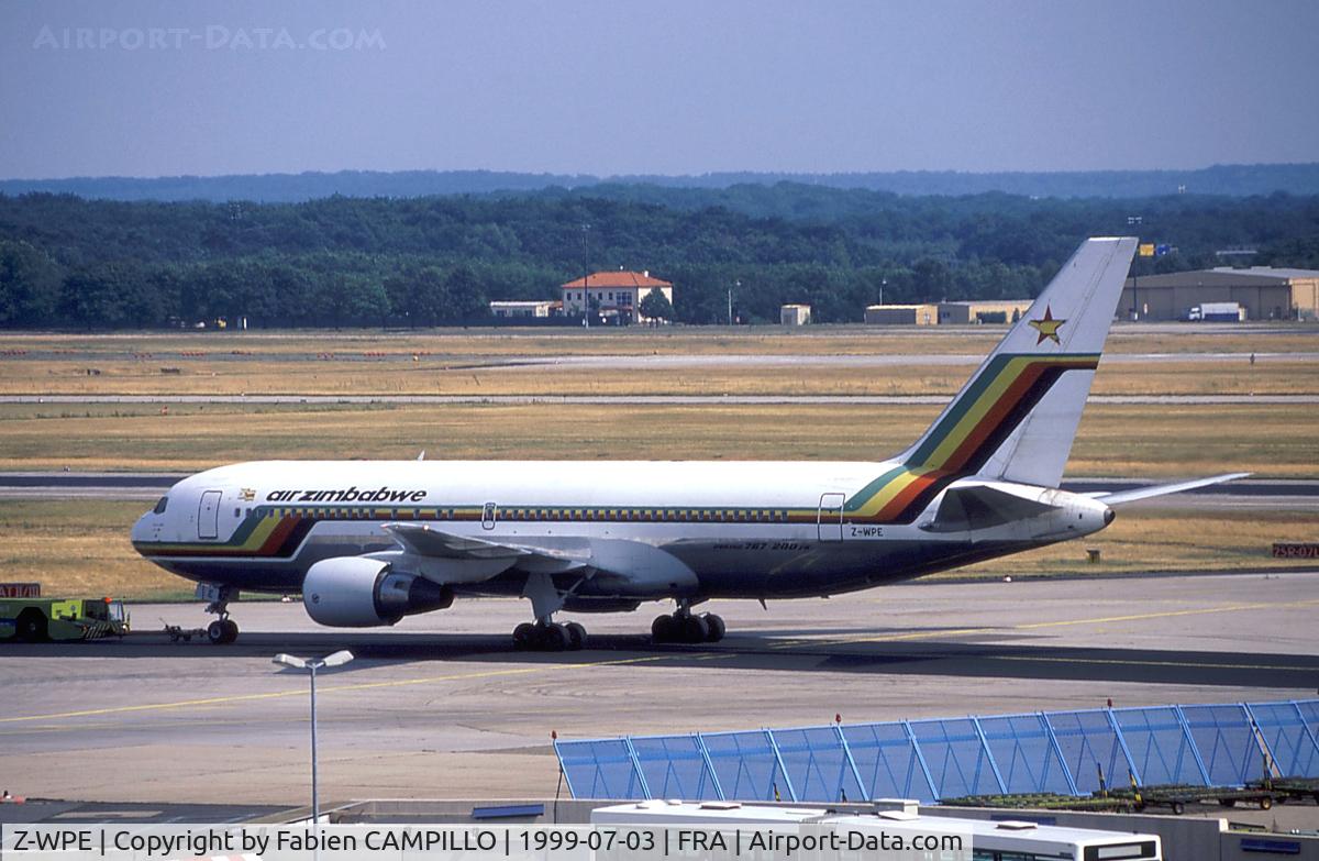 Z-WPE, 1989 Boeing 767-2N0ER C/N 24713, Air Zimbabwe