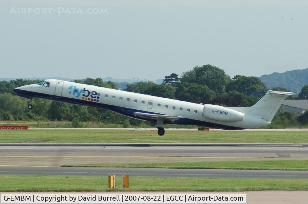 G-EMBM, 1999 Embraer EMB-145EU (ERJ-145EU) C/N 145196, Flybe - Taking Off