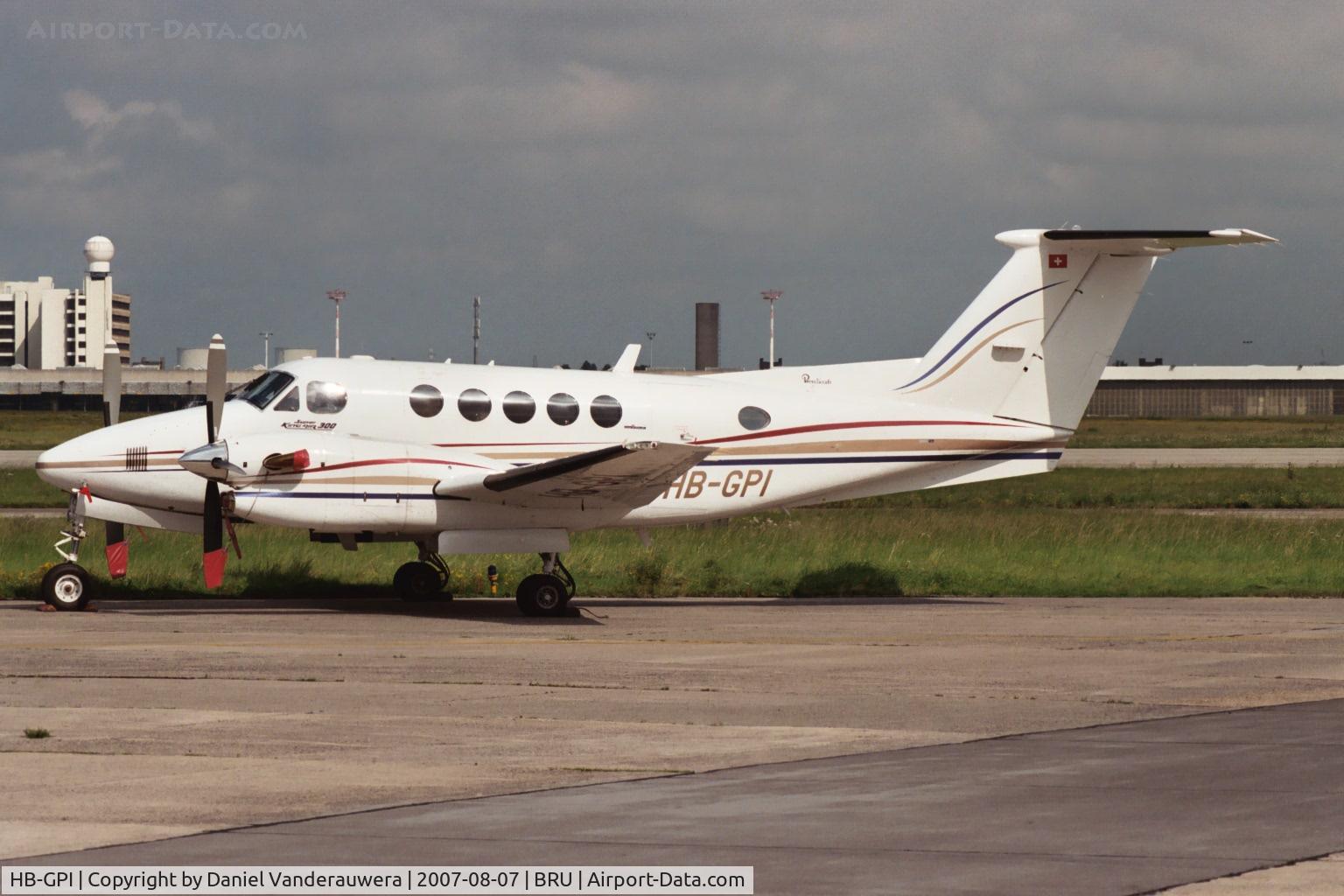 HB-GPI, 1992 Beech 300LW Super King Air C/N FA-220, parked on ABELAG apron